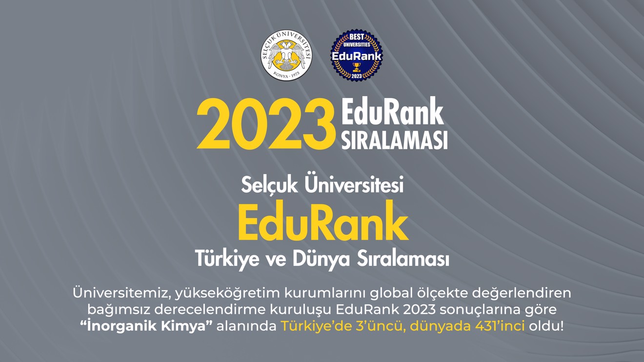 Selçuk Üniversitesi, EduRank sıralamasında Türkiye 16’ncısı